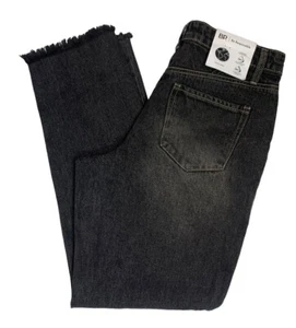 Brand New BP MOM JEANS Size 29 Distressed High Rise Gray/Black Denim Jeans - Picture 1 of 12