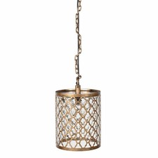 Gold Finish Quatrefoil Hanging Chain Light