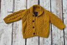 Next Baby Boys Yellow Mustard Knitted Winter Cardigan Age 1.5-2 Years
