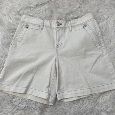 Lauren Ralph Lauren Womens Size 4 White Denim Jean Shorts 7" Inseam EUC - Image 1 of 4