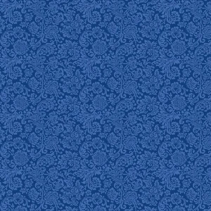 Home Curiosity Brights Rococo Swirl A Royal Blue Floral Liberty Fabric 01666807A - Picture 1 of 1