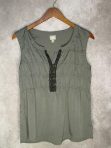 Converse One Star Blouse Womens Medium Gray Sleeveless Hook and Eye closure - Picture 1 of 7