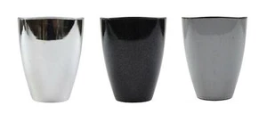 Kunststoff Blumentopf - Blumenvase Orchideen-Vase Pflanztopf grau schwarz silber - Bild 1 von 9
