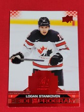 2022 Upper Deck Team Canada Logan Stankoven Pride of the Program Red Foil PRC 77