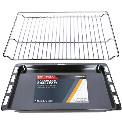 SET 465x375x26mm Backblech & Grillrost Bosch Siemens 00662999 00574876 17008354 - Bild 1 von 4