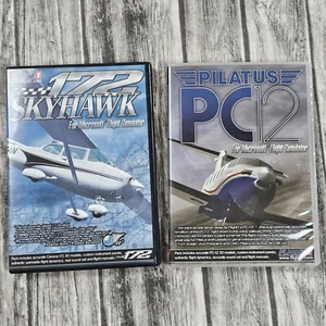 Pilatus PC12 & 172 Skyhawk For Microsoft Flight Simulator PC CD-ROM Game  - Picture 1 of 5