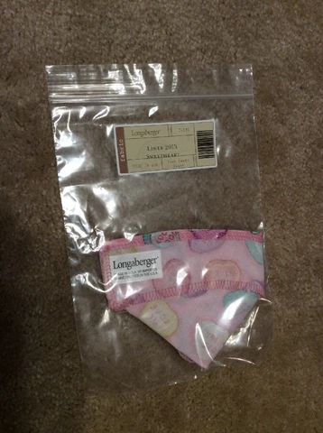 Longaberger 2013 Sweetheart - Pink Candy Heart Liner (New in Bag) Cover
