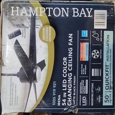 54 iN LED COLOR CHANGING CEILING FAN DATTE BLACK FINISH LED ✨INÇLUDED REMOTE - Image 1 of 3