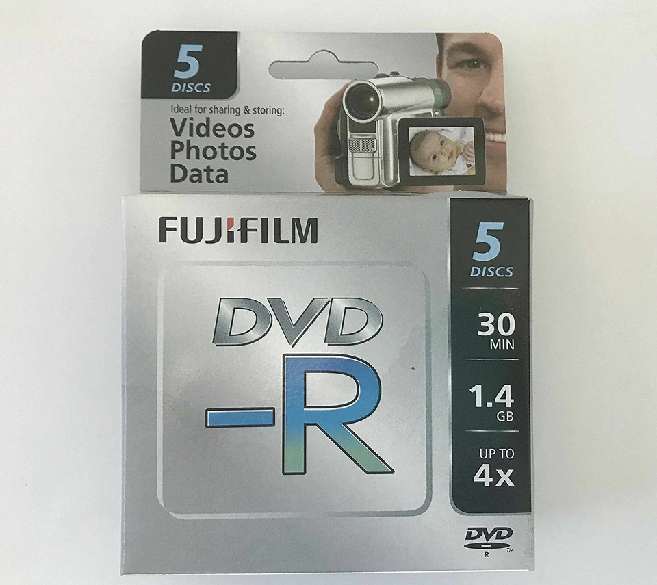 Lot Fujifilm Media 25302444 DVD-R Camcorder 1.4 GB / 30 Min 4X FREE SHIPPING - Image 1 of 1