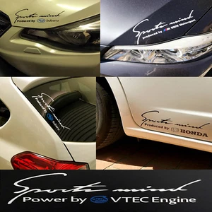Reflective Stylish Decal Sticker Sport Mind VTEC Emblem H: 9cm x W: 25cm Silver - Imagen 1 de 4