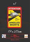 Stickers ANGLES MORTS CAMION LEGER FOURGON multi-surface 17 X 25CM
