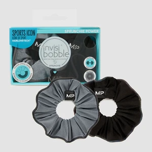MP x Invisibobble Reflective Power Scrunchie 2 Pack – Black & Ice Blue Gym Hair - Picture 1 of 6