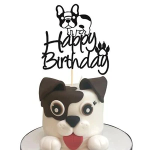 Arthsdite Happy Birthday Dog Cake Topper Dog Birthday Theme Picks for Pet Par... - Picture 1 of 6
