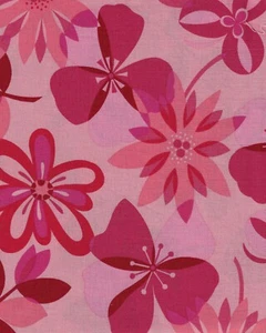 Fabric In The Pink by Max & Nobie for Moda, Pink Flowers on Pink, By/HALF YD OOP - Picture 1 of 1