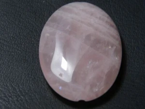 86.02Ct 40x30x10mm MINIMUM Rose Quartz Oval Bead for Wire Wrapping   - Foto 1 di 22