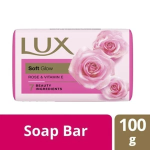 LUX Soft Touch Glow Bathing Bar Rose Beauty Soap For Glowing Skin 100 gram - Picture 1 of 25