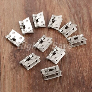 10pcs Mini Spring Hinge Cabinet Dollhouse Decorative Jewelry Box Hinges - Picture 1 of 12