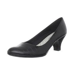 Easy Street Womens 6 M Black Crocodile Faux Leather Heel Pumps NIB ZI3 - Picture 1 of 6