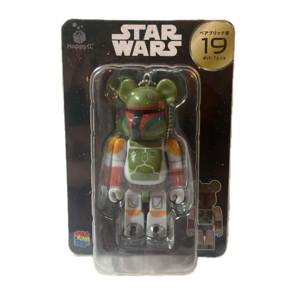 #19 Boba Fett Bearbrick Be@rbrick Star Wars Sellado Medicom Happy Kuji Japón Foto 1 de 2