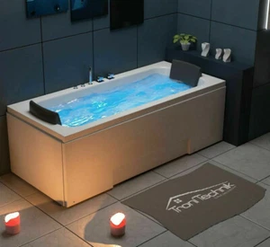 Luxus LED Whirlpool Badewanne SET 170x75 cm +Hydrojet Eckwhirlpool Modell 2025 - Bild 1 von 10