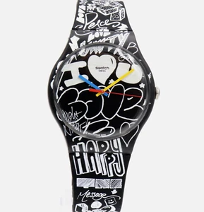 LIMITIERTE EDITION Swatch Originals LOVE WALL Graffiti 41 mm Uhr SUOB125 - Bild 1 von 5