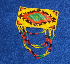 Cordón para niñas diseño geométrico con flecos hecho en nativos americanos DC4 - Imagen 1 de 2