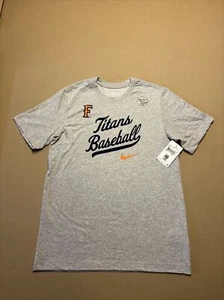 New Cal State Fullerton Titans Baseball Nike Dri-fit T-Shirt Gray Men’s Medium M - Picture 1 of 8