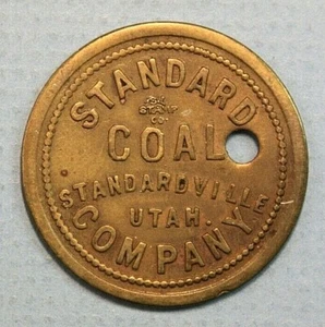 Standardville Utah Standard Kohle gut für 1 elektrischen Exploder Messing 29 mm Medaille - Bild 1 von 2