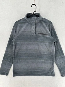 Dakota Grizzly Pullover Herren klein grau blau Achse Vlies Druckknopf Pullover - Bild 1 von 15