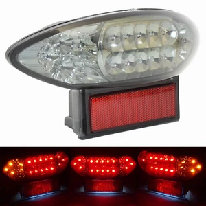 Chrome Led Tail Brake Turn Signal Light Smoke For SUZUKI Hayabusa Katana 600 750 - Picture 1 of 11