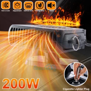 200W 12V Car Heater Heating Fan Defogger Defroster Plug in Cigarette Lighter - Picture 1 of 18