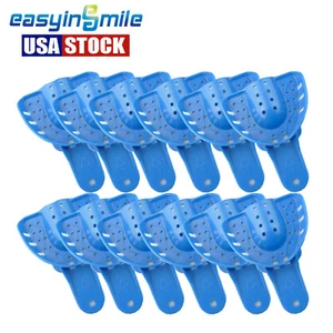 12Pcs Dental Impression Trays Perforated Plastic Upper/Lower Durable Materials - Picture 1 of 24