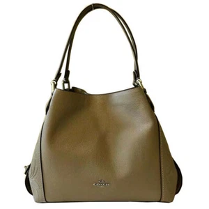 COACH Dalton 31 Leather Shoulder Bag , Dark Taupe - Picture 1 of 3