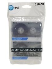 ONN 90 Minute Audio Cassettes High-Output Blank Recording Tapes 2-Pack Sealed