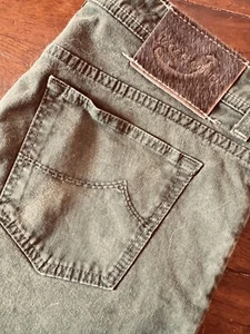 Jacob Cohen pantaloni in cotone+elastan Colore verde scuro Taglia W36 - Picture 1 of 7