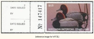 D2K Wisconsin Duck Stamp 1990 $3.25 w/left tab - Imagen 1 de 1