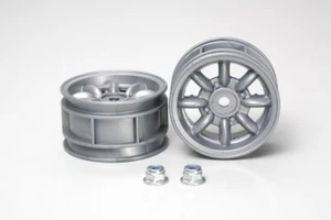 TAMIYA 1/10 M CHASSIS FELGEN "8 SPEICHEN" 2 STÜCK "SILBER" # 300050569 - Bild 1 von 1