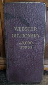 1922 Antique Webster's Dictionary Pocket 40,000 Words Vintage Book - Picture 1 of 10