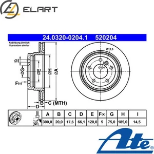 2x BRAKE DISC 24.0320-0204.1 FOR BMW X1/E84 N52B25A/AF/B/BF 2.5L N52B30AF 3.0L - Picture 1 of 7