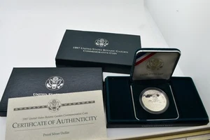1997 U.S. Mint Botanic Garden Commemorative PROOF Silver Dollar OGP - Picture 1 of 3