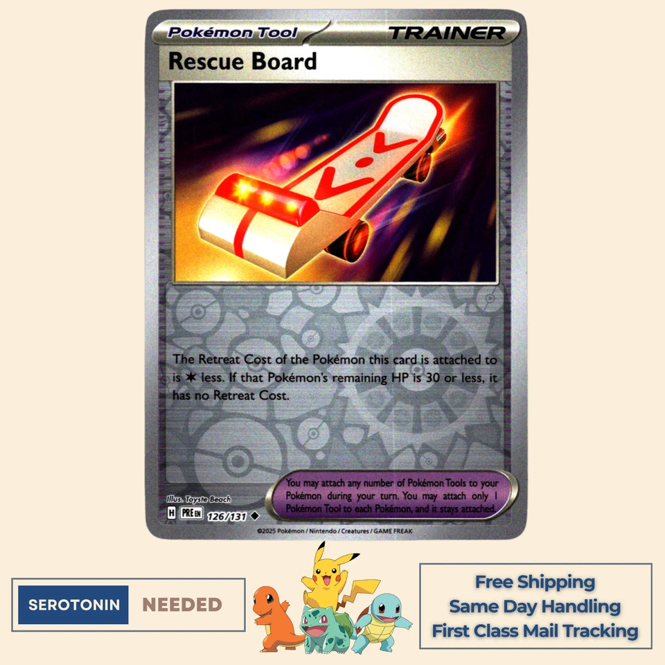 Rescue Board 126/131 - [REVERSE HOLO] Prismatic Evo - Pokemon TCG - Playset NM - Image 1 of 1