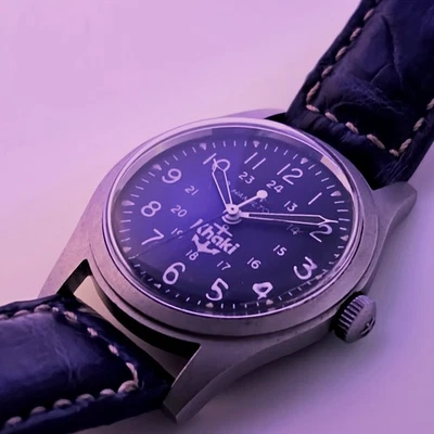 Reloj mecánico vintage HAMILTON Military Field azul ancla caqui mate 9219  Foto 1 de 4