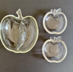 Juego de 3 platos de manzana de huerto Hazel Atlas plato de fruta vintage - Imagen 1 de 5