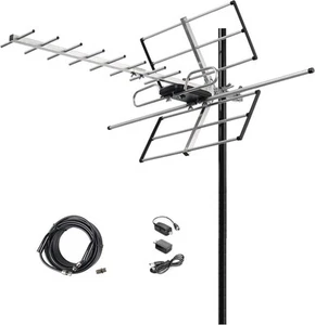 Digital Amplified Outdoor HDTV Antenna 120 Miles Range Built-in Amplifier - Picture 1 of 5