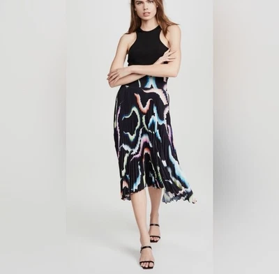 A.L.C. Sonali абстрактный печать плиссированные Midi юбка размер 4 - Изображение 1 из 4
