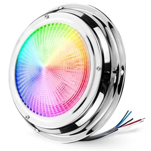 Pactrade Marine 4" RGBW LED Dome Light, Remote Control Light (5-Wire) 12V - Picture 1 of 7