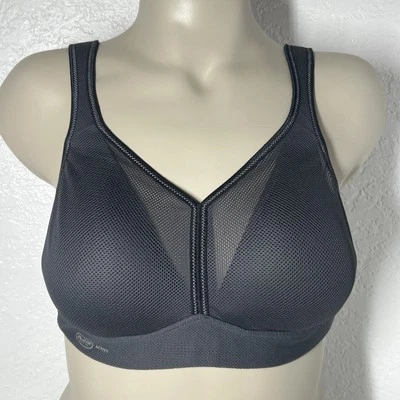 Anita Wireless Sports Bra 40A Black Anthracite Air Control Black Wide Strap - Image 1 of 4
