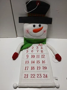 Vintage 1990's Christmas Snowman Advent Calendar Holiday Decor - Picture 1 of 9