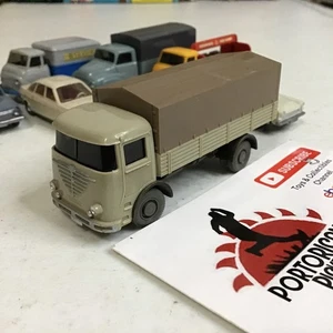 Camión lienzo WIKING #L4500 GRIS BANTAM BUSSING PLATAFORMA PLANA HO 1:87 ALEMANIA - Imagen 1 de 8