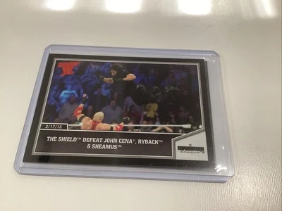 Tarjeta de novato "The Shield" debut partido, 2013 Topps Best Roman Reigns Seth Rollins Foto 1 de 3